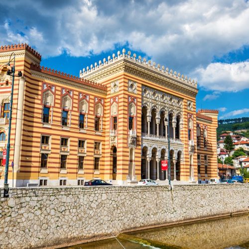 Large-Vijecnica-city-hall-in-Sarajevo-Bosnia-et-Herzegovina-495199060