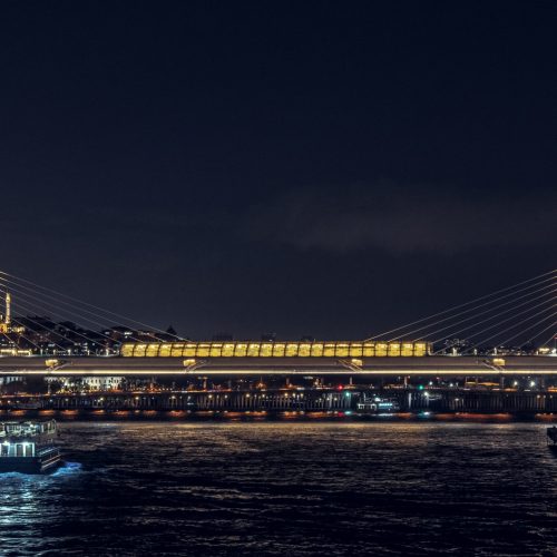 Ataturk Bridge in Istanbul in the night