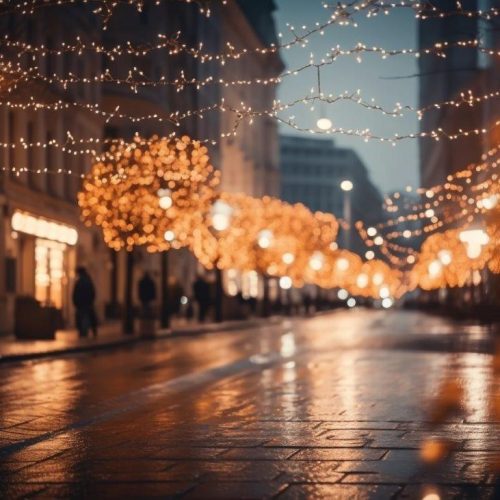 illuminated-city-streets-winter-with-christmas-decoration-generated-by-ai