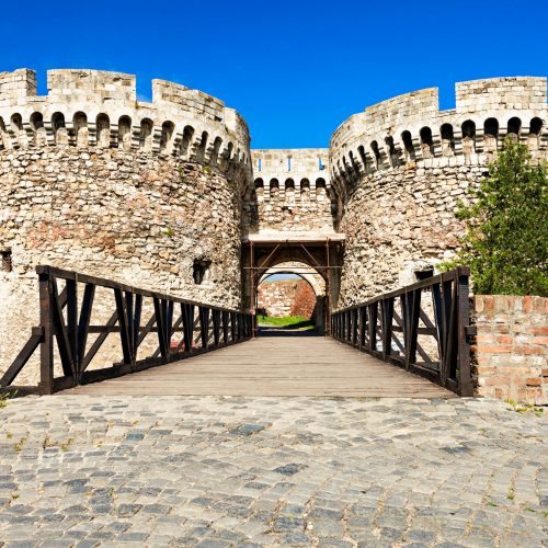 Entrance Gate in Kalemegdan Fortress, Belgrade, Serbia