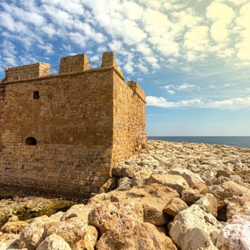 old-castle-mediterranean-sea-coast-paphos-cyprus