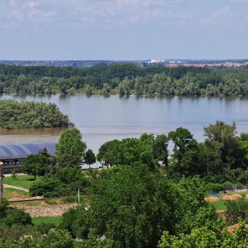 The view on Danube river and Sava River, Belgrade